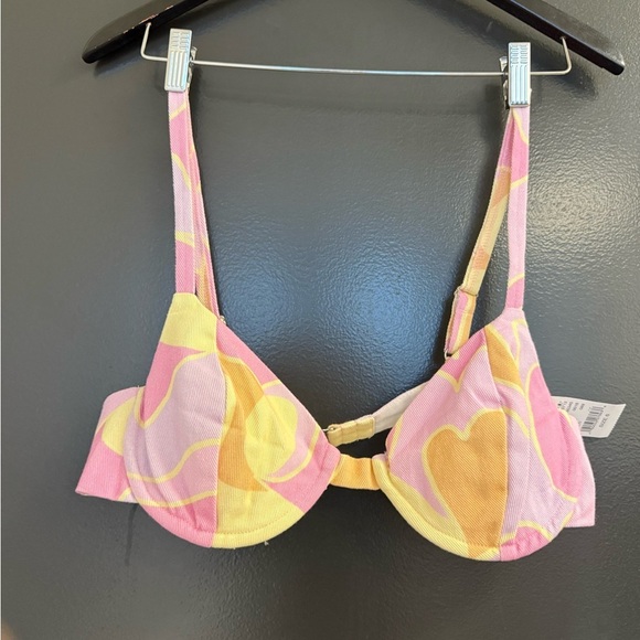 PacSun NWT size 6 bra top (not a bra) Pink and Yellow Patterned FREE w/100 purch - Picture 6 of 10